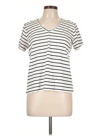 Pre-owned Vineyard Vines Short Sleeve Henley Shirt In Ivory