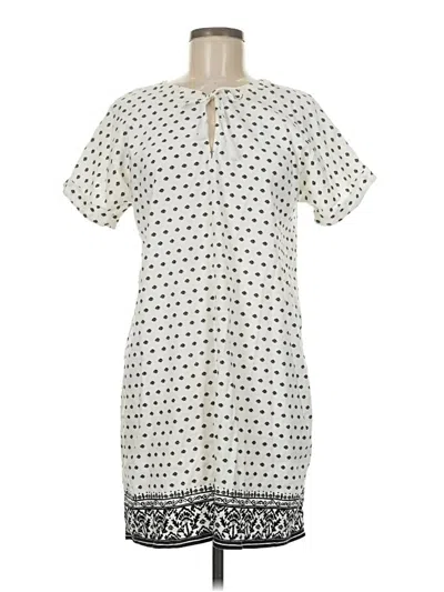 Pre-owned Vineyard Vines Short Sleeve Henley Shirt In White