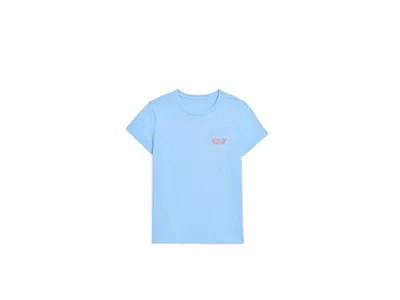 Vineyard Vines Short Sleeve Pocket Tee (toddler/little Kid/big Kid) Girl's T Shirt Serenity Blue: 5 Little Kid In Black