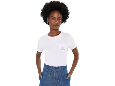 Vineyard Vines Short Sleeve Pocket Tee Women's T Shirt White Cap 2: Md