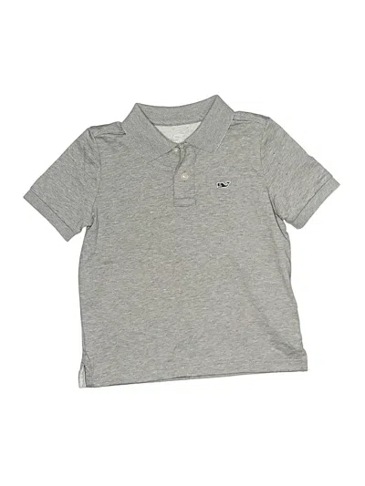 Pre-owned Vineyard Vines Kids' Short Sleeve Polo In Gray