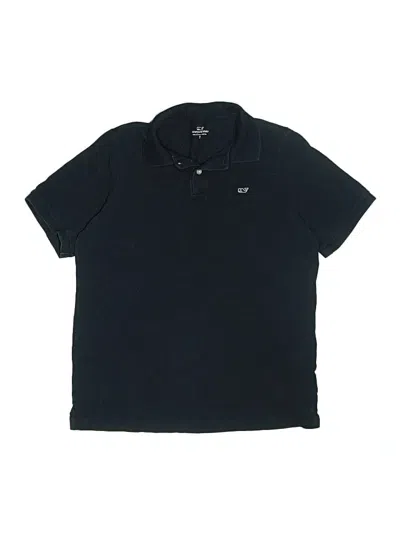 Pre-owned Vineyard Vines Kids' Short Sleeve Polo Shirt In Black