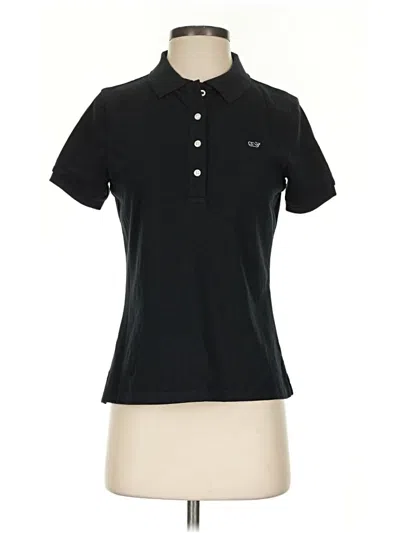 Pre-owned Vineyard Vines Short Sleeve Polo Shirt In Black