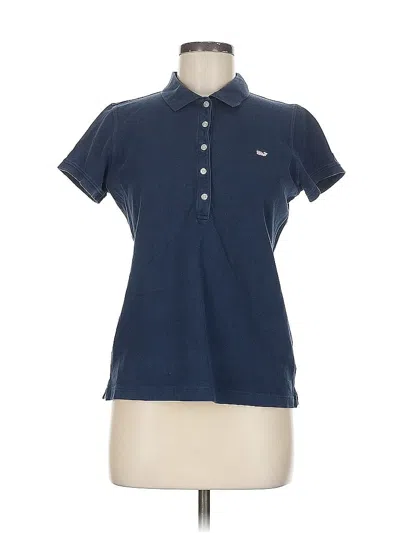 Pre-owned Vineyard Vines Short Sleeve Polo Shirt In Blue