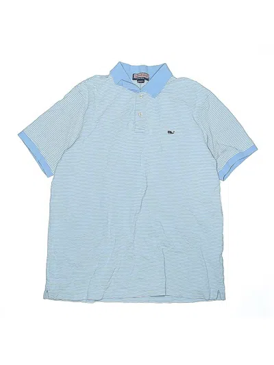 Pre-owned Vineyard Vines Kids' Short Sleeve Polo Shirt In Blue