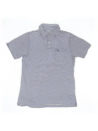 Pre-owned Vineyard Vines Kids' Short Sleeve Polo Shirt In Blue