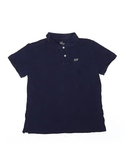 Pre-owned Vineyard Vines Kids' Short Sleeve Polo Shirt In Blue