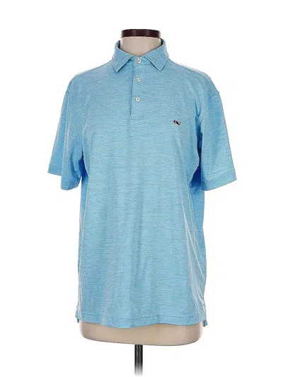 Pre-owned Vineyard Vines Short Sleeve Polo Shirt In Blue