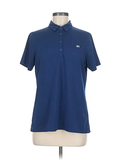 Pre-owned Vineyard Vines Short Sleeve Polo Shirt In Blue