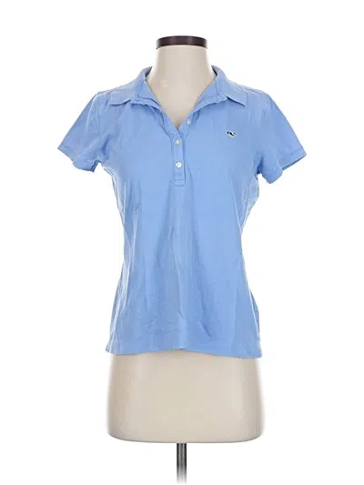 Pre-owned Vineyard Vines Short Sleeve Polo Shirt In Blue