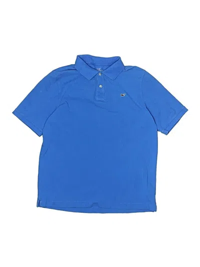 Pre-owned Vineyard Vines Kids' Short Sleeve Polo Shirt In Blue