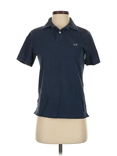 Pre-owned Vineyard Vines Short Sleeve Polo Shirt In Blue