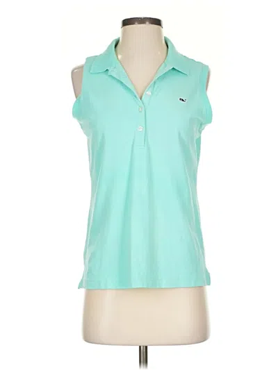 Pre-owned Vineyard Vines Short Sleeve Polo Shirt In Blue