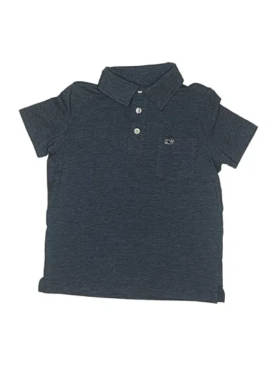 Pre-owned Vineyard Vines Kids' Short Sleeve Polo Shirt In Blue