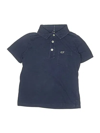Pre-owned Vineyard Vines Kids' Short Sleeve Polo Shirt In Blue