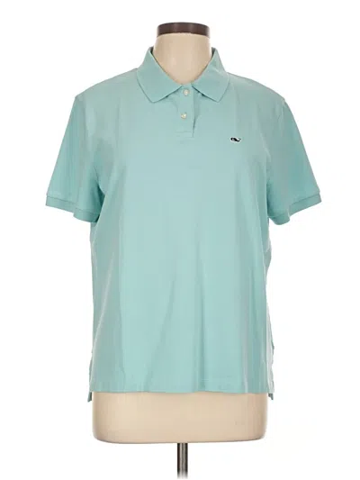Pre-owned Vineyard Vines Short Sleeve Polo Shirt In Blue