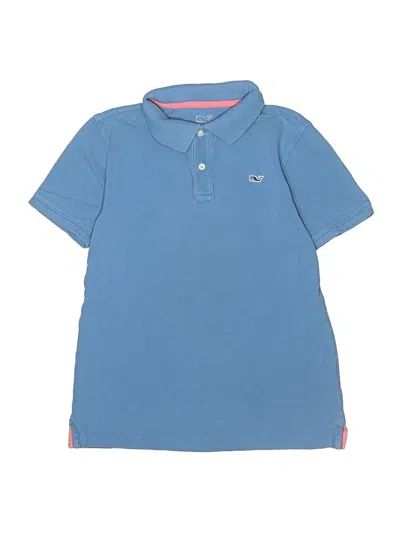 Pre-owned Vineyard Vines Kids' Short Sleeve Polo Shirt In Blue