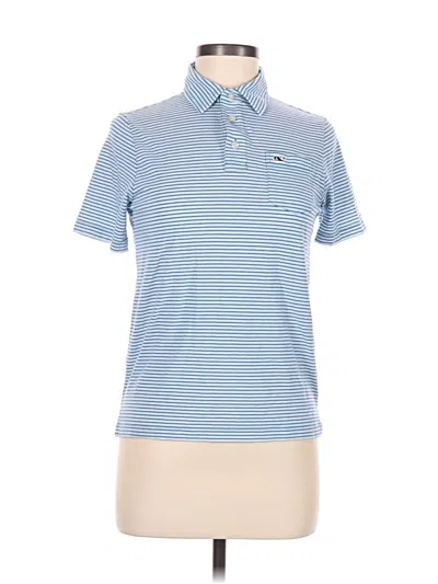 Pre-owned Vineyard Vines Short Sleeve Polo Shirt In Blue