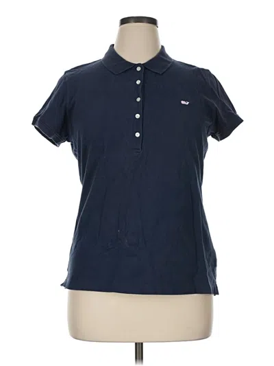 Pre-owned Vineyard Vines Short Sleeve Polo Shirt In Blue