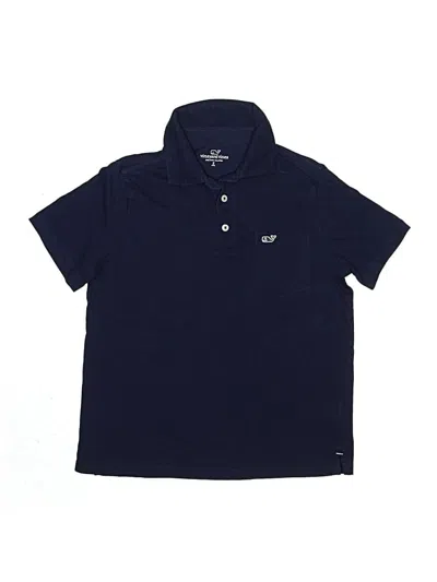 Pre-owned Vineyard Vines Kids' Short Sleeve Polo Shirt In Blue