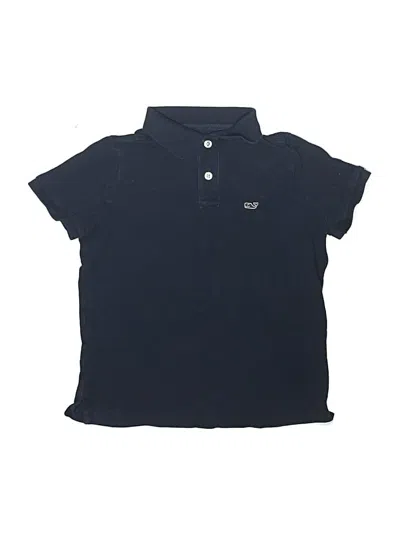 Pre-owned Vineyard Vines Kids' Short Sleeve Polo Shirt In Blue