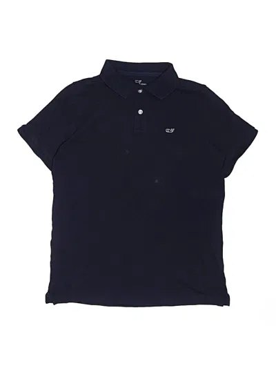 Pre-owned Vineyard Vines Kids' Short Sleeve Polo Shirt In Blue