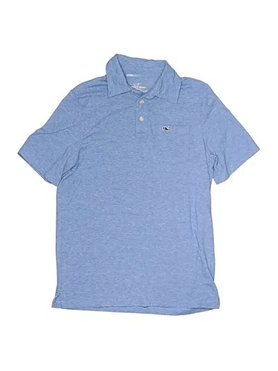Pre-owned Vineyard Vines Kids' Short Sleeve Polo Shirt In Blue