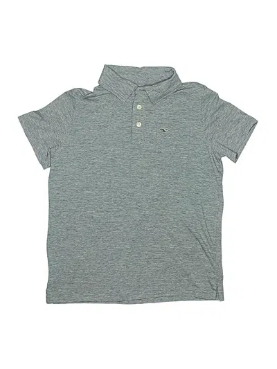 Pre-owned Vineyard Vines Kids' Short Sleeve Polo Shirt In Gray