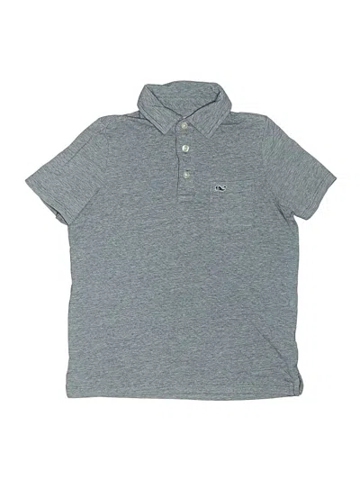 Pre-owned Vineyard Vines Kids' Short Sleeve Polo Shirt In Gray