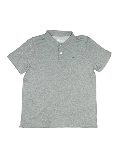 Pre-owned Vineyard Vines Kids' Short Sleeve Polo Shirt In Gray