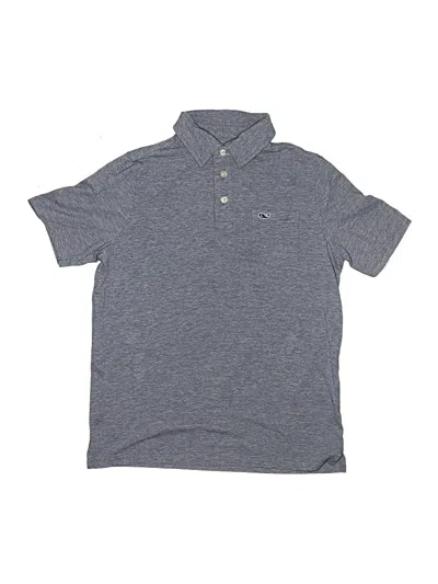Pre-owned Vineyard Vines Kids' Short Sleeve Polo Shirt In Gray