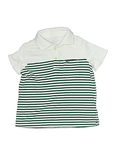 Pre-owned Vineyard Vines Kids' Short Sleeve Polo Shirt In Green