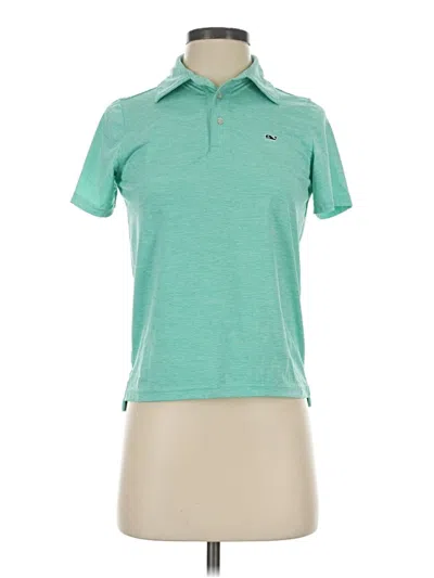 Pre-owned Vineyard Vines Short Sleeve Polo Shirt In Green