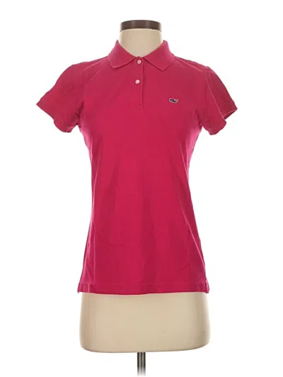 Pre-owned Vineyard Vines Short Sleeve Polo Shirt In Pink