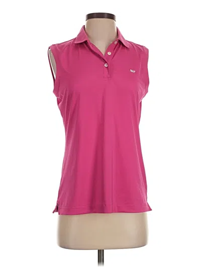 Pre-owned Vineyard Vines Short Sleeve Polo Shirt In Pink