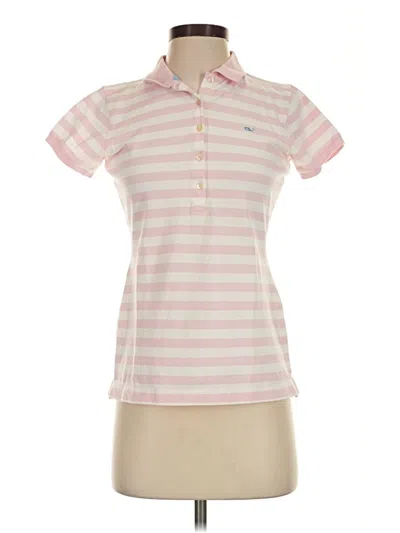 Pre-owned Vineyard Vines Short Sleeve Polo Shirt In Pink