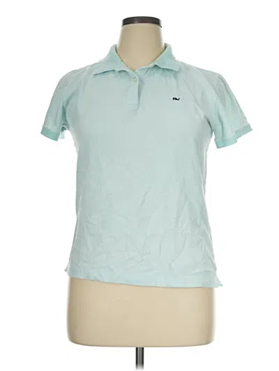 Pre-owned Vineyard Vines Short Sleeve Polo Shirt In Teal