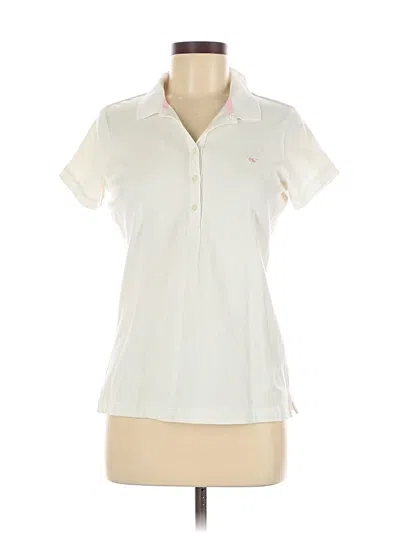 Pre-owned Vineyard Vines Short Sleeve Polo Shirt In White