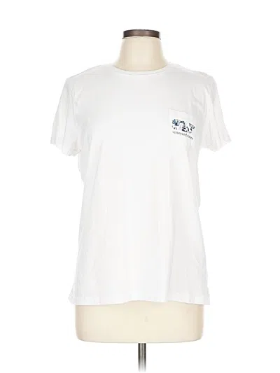 Pre-owned Vineyard Vines Short Sleeve T-shirt In White
