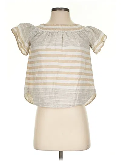 Pre-owned Vineyard Vines Short Sleeve Top Gray Cowl Neck Tops