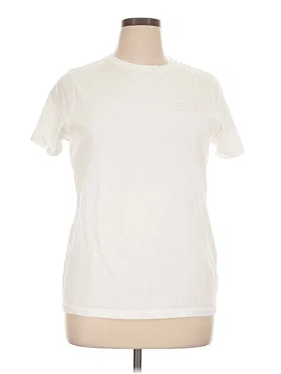 Pre-owned Vineyard Vines Short Sleeve Top Ivory Crew Neck Tops