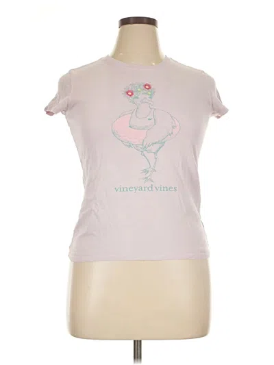 Pre-owned Vineyard Vines Short Sleeve Top Pink High Neck Tops