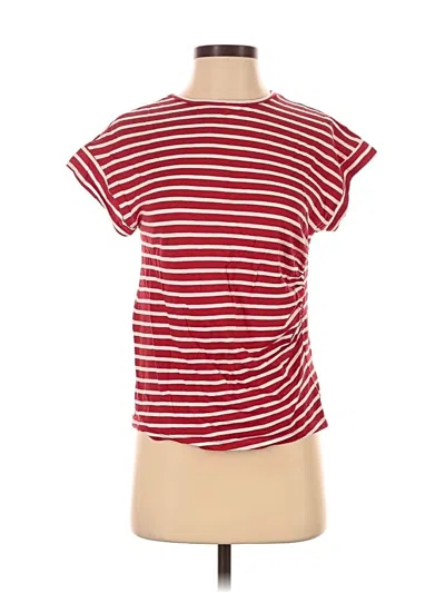 Pre-owned Vineyard Vines Short Sleeve Top Red Boatneck Tops