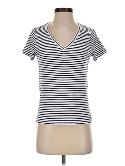 Pre-owned Vineyard Vines Short Sleeve Top White Scoop Neck Tops