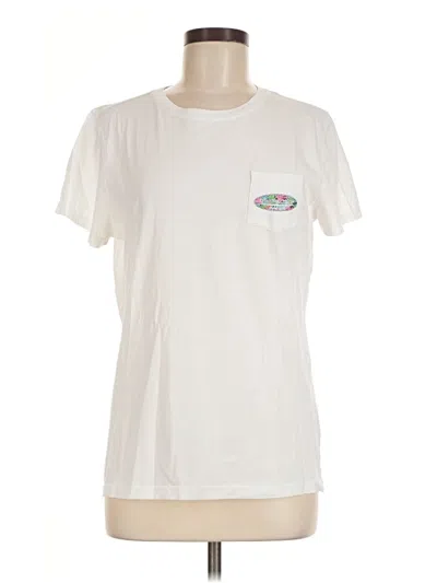 Pre-owned Vineyard Vines Short Sleeve T-shirt In Ivory