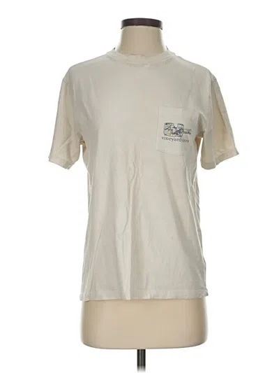 Pre-owned Vineyard Vines Short Sleeve T-shirt In Ivory