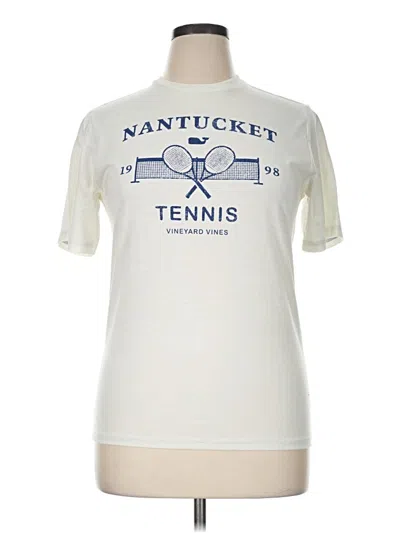 Pre-owned Vineyard Vines Short Sleeve T-shirt In Ivory