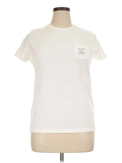 Pre-owned Vineyard Vines Short Sleeve T-shirt In Ivory