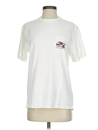 Pre-owned Vineyard Vines Short Sleeve T-shirt In White