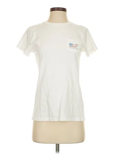 Pre-owned Vineyard Vines Short Sleeve T-shirt In White